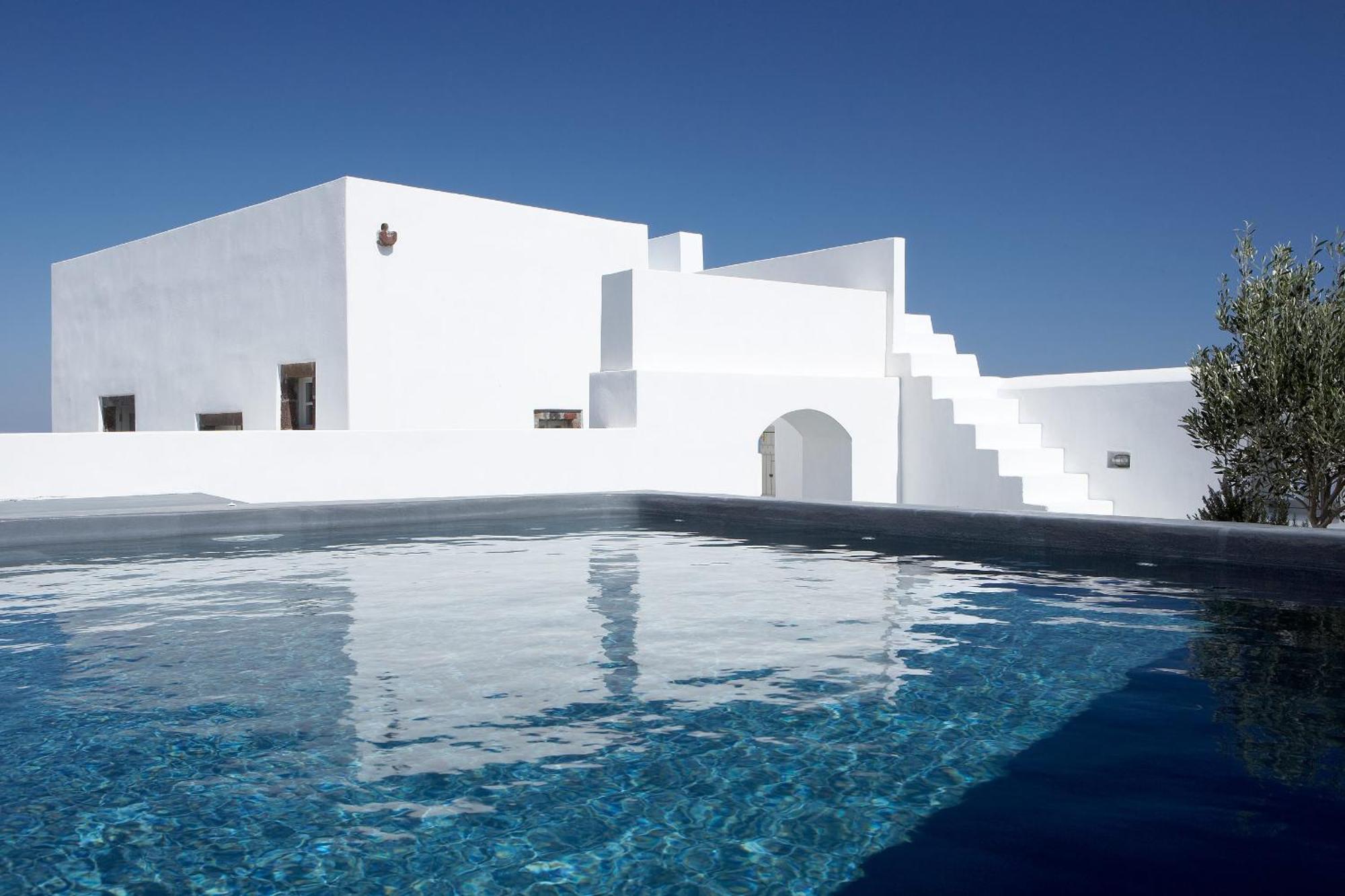 Villa Fabrica Santorini Pyrgos Kallistis Bagian luar foto