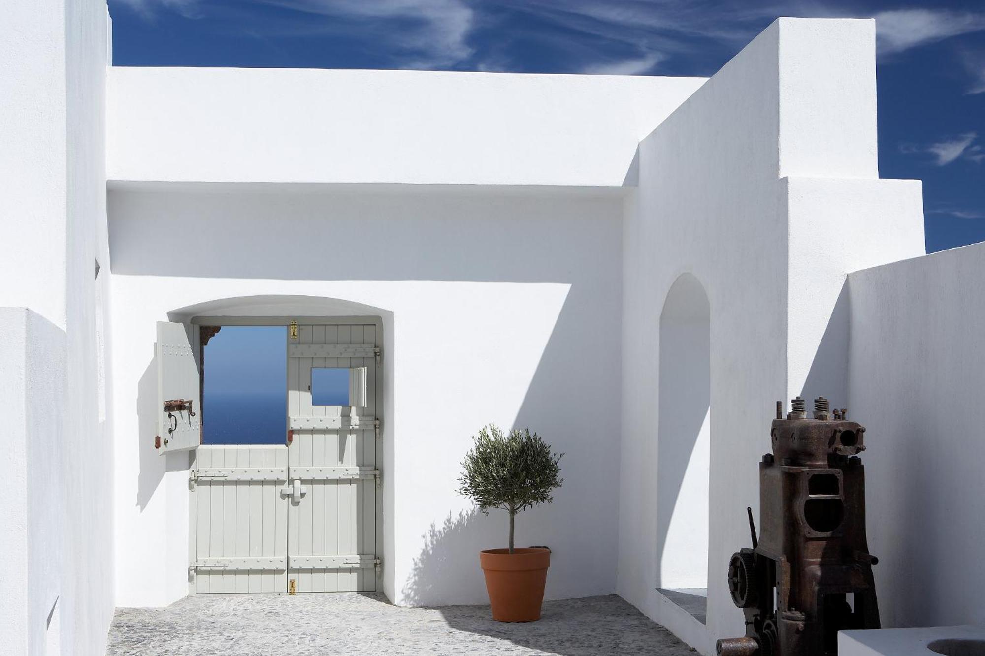 Villa Fabrica Santorini Pyrgos Kallistis Bagian luar foto