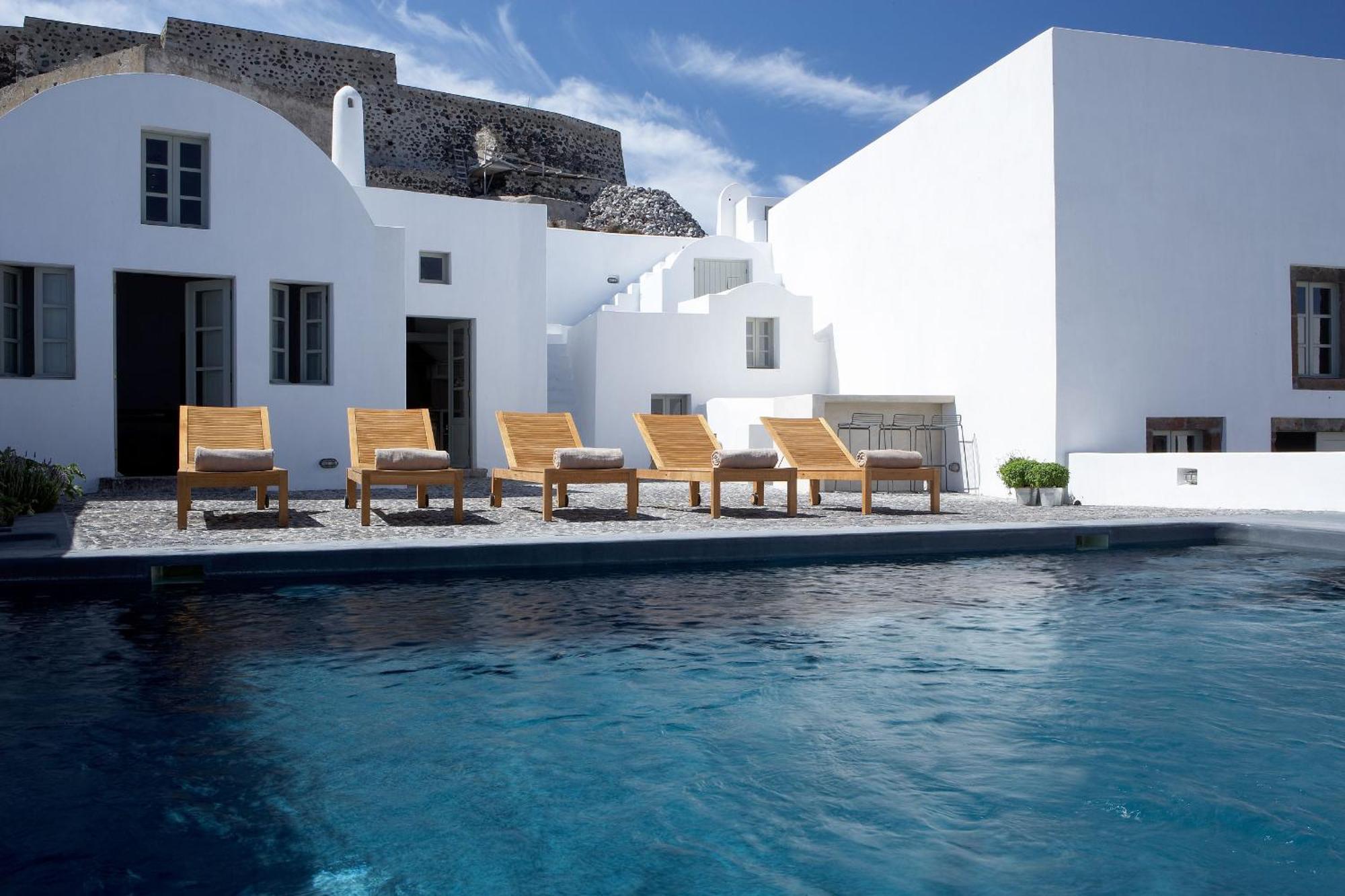 Villa Fabrica Santorini Pyrgos Kallistis Bagian luar foto